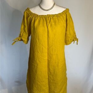 Yellow Off-Shoulder Dress